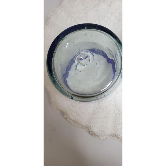 Hand Blown Mexican Glass Pitcher and 5 matching Glasses ~Merrari~ - Picture 8 of 14